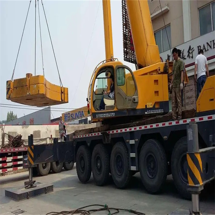 池州贵池当地吊车出租|机器吊装|75吨|工厂搬迁服务